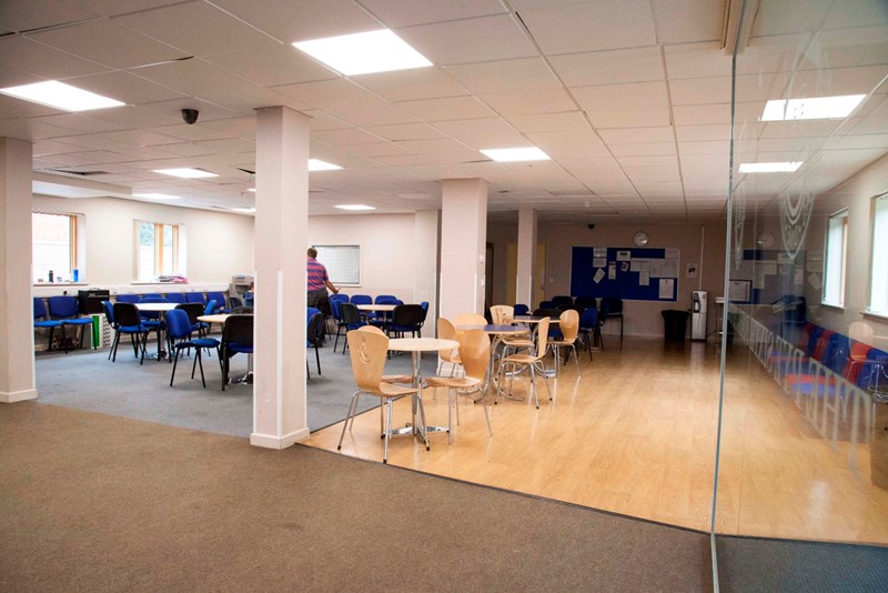 Sixth form common room cafe